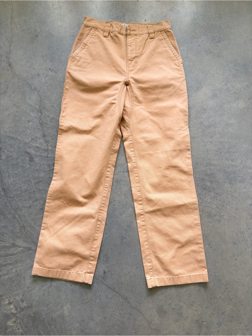 L.L.Bean Men’s 30x30 Tan Canvas Utility Workwear Pants Straight Leg 100% Cotton